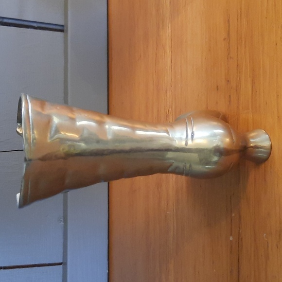 Vintage Ladies Brass Victorian Style Boot Vase/Matchstick Holder/Decor piece - Picture 2 of 7